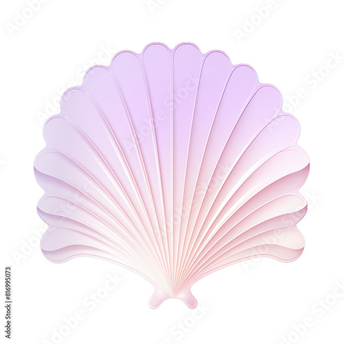 3D rendering of a pink seashell on a transparent background  png   transparent