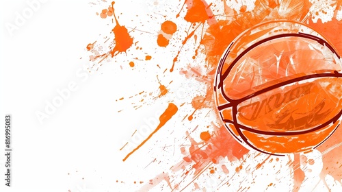 Orange Basketball Burst: Celebrating the Start of the New WNBA Season photo