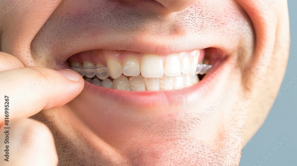 Fototapeta premium The artistry of an aligner, crafting a winning smile.