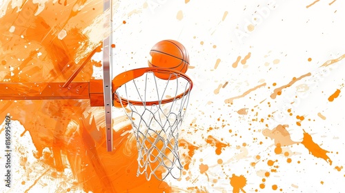 Orange Basketball Burst: Celebrating the Start of the New WNBA Season photo
