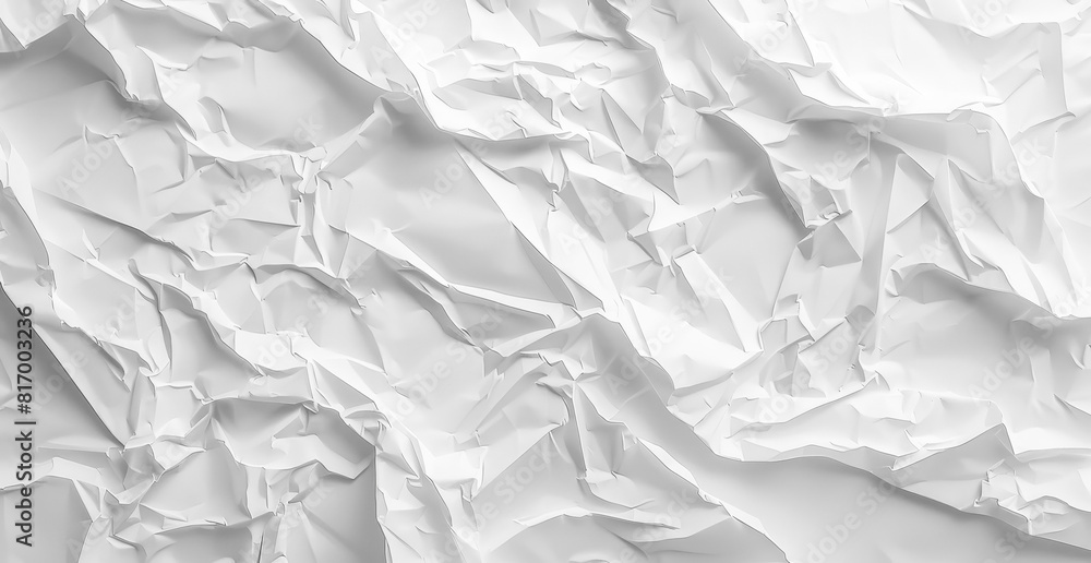 Obraz premium Textured white crumpled paper background suitable for creative design projects