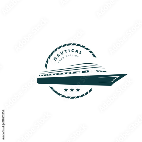 Nautical logo design graphic vector