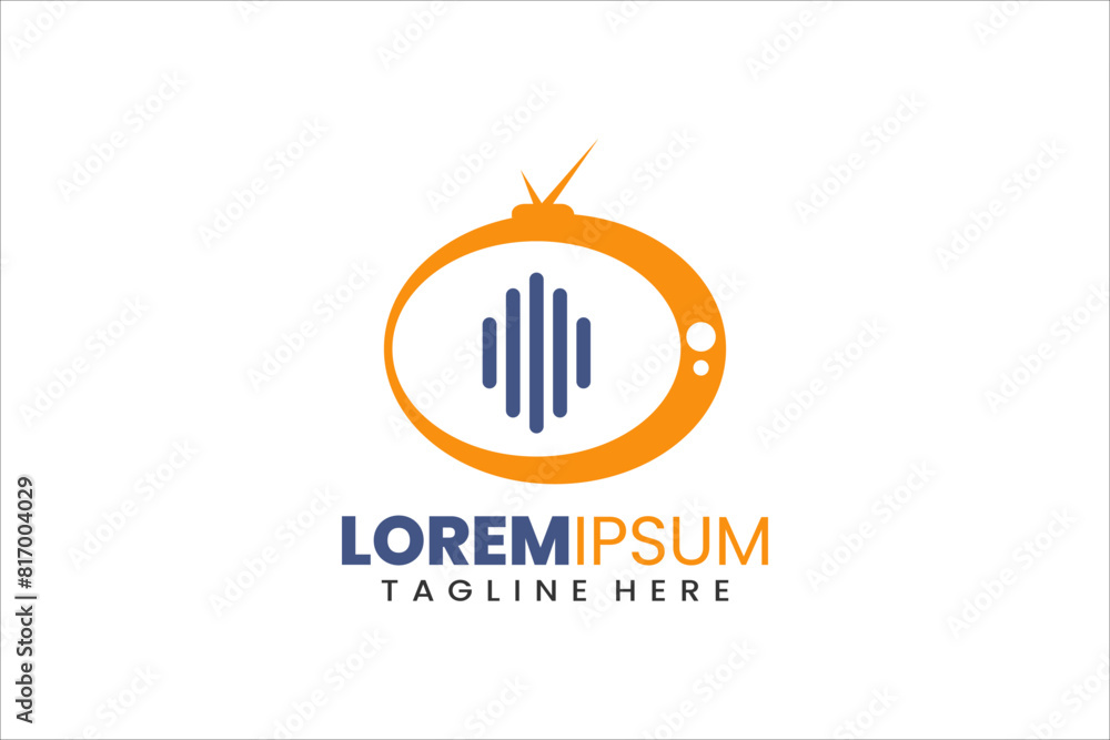 Modern Flat Unique digital television logo template and Minimalist technology tv logo template Modern Flat Unique digital television logo template and Minimalist technology tv logo template