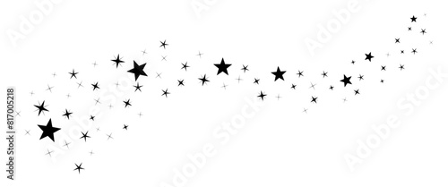 falling stars vector illustration isolated on white background.