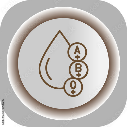 Blood Types  Gradient Background Icon