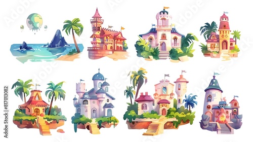 Enchanting Castles and Fantastical Landscapes A Whimsical Collection of Illustrated Wonders