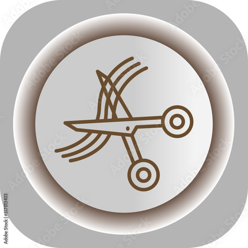 Hair Cuting  Gradient Background Icon