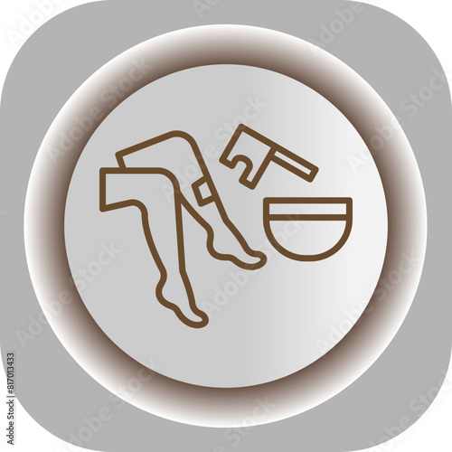 Waxing  Gradient Background Icon