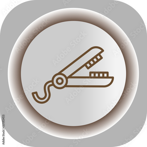 Hair Straightener  Gradient Background Icon