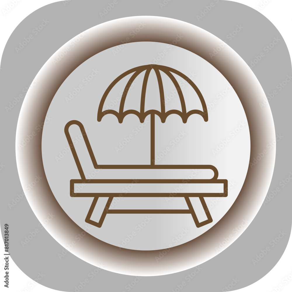 Sunbed Gradient Background Icon Sunbed Gradient Background Icon