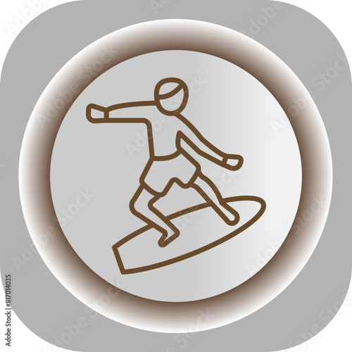 Surfing  Gradient Background Icon