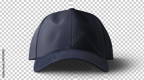 cap mockup front view, isolated cutout, object with shadow on transparent background, hat is a baseball cap, hat, cap, fashion, baseball, isolated, cloth, blank, sport, visor