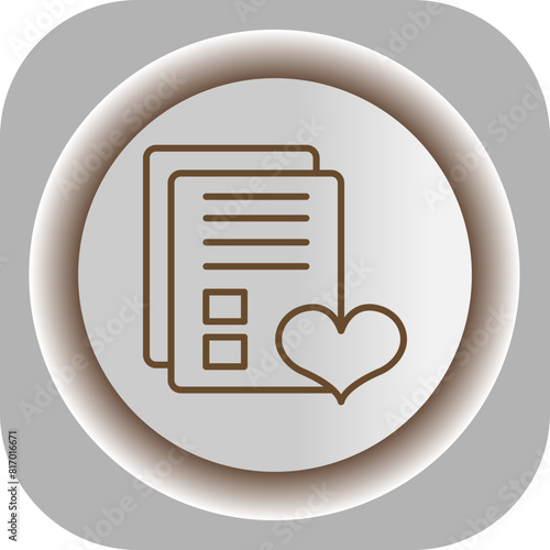Wishlist  Gradient Background Icon