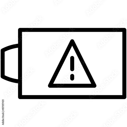 battery damage line icon