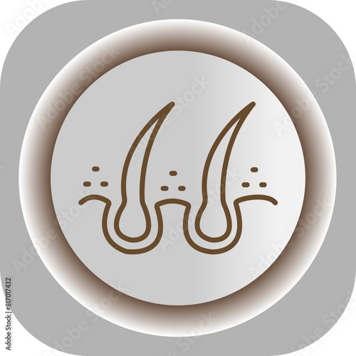Hair Follicle  Gradient Background Icon