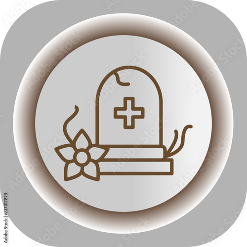 Grave  Gradient Background Icon