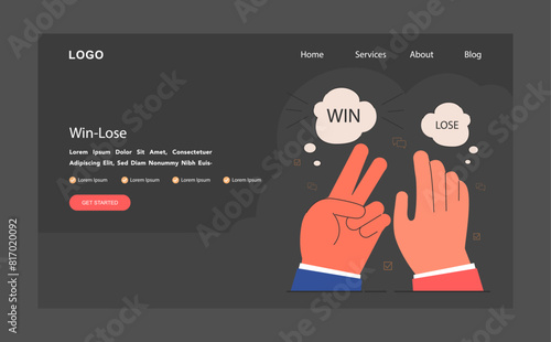 Win-Lose scenario, emphasizing strategic choices dark or night mode