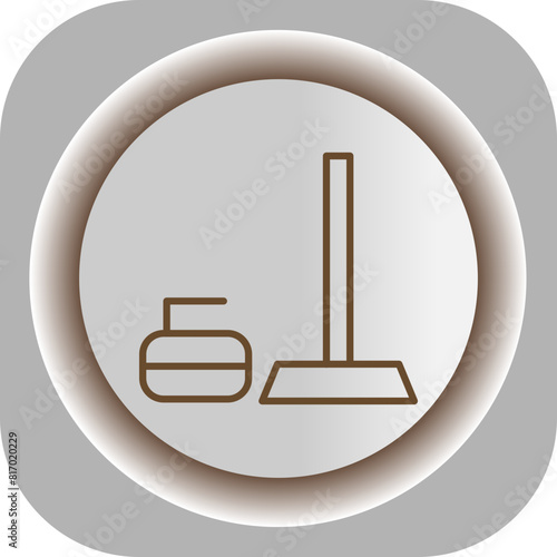 Curling  Gradient Background Icon