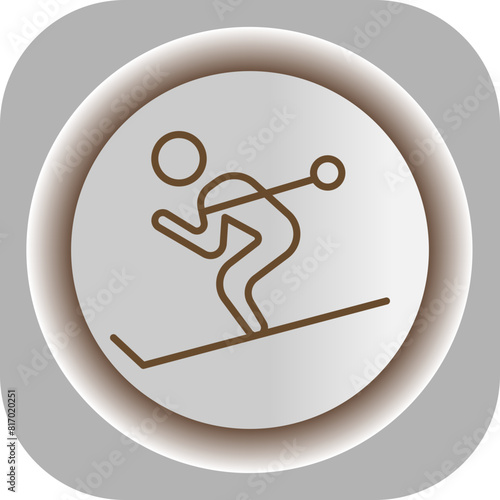 Cross cuntry  Gradient Background Icon