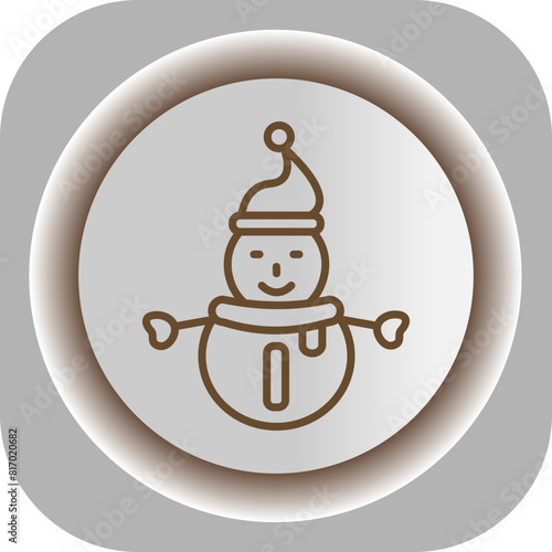 Snowman  Gradient Background Icon