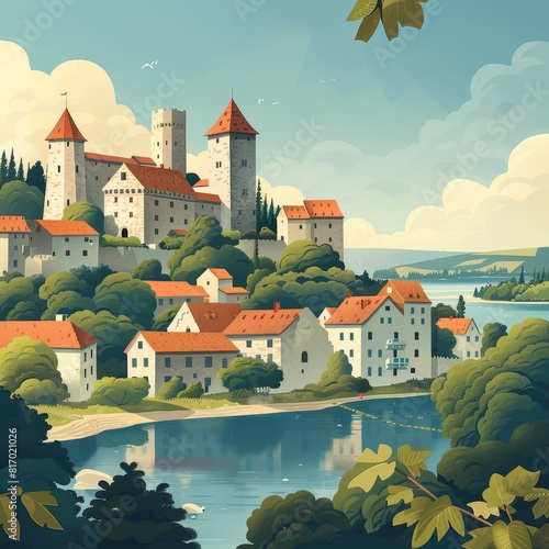 Wallpaper Mural Illustration of Viljandi, Estonia

 Torontodigital.ca