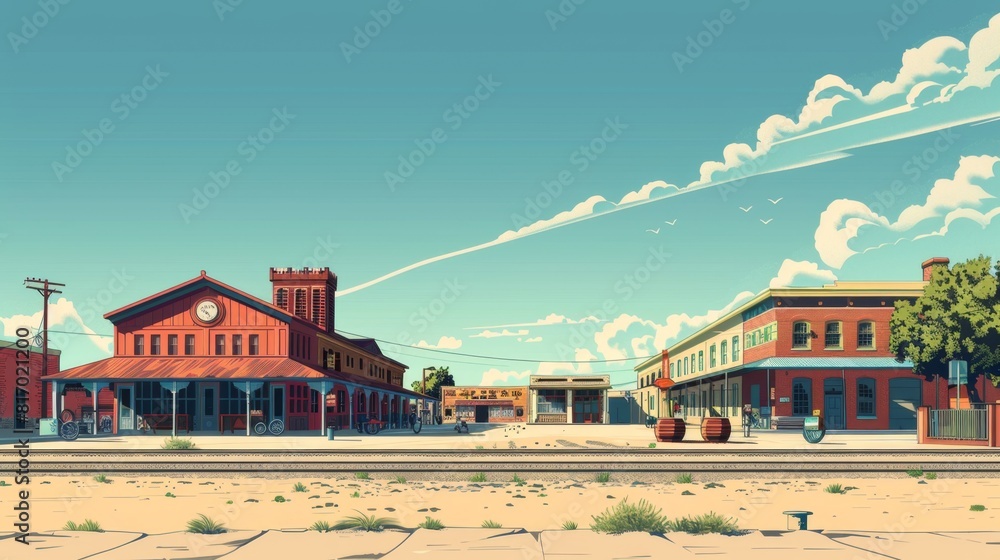 Illustration of Fort Worth Stockyards, Texas