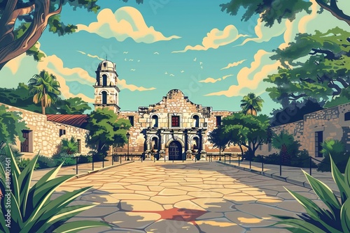 Illustration of San Antonio, Texas

