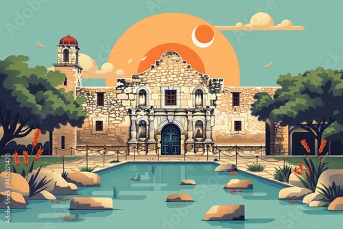 Illustration of San Antonio, Texas