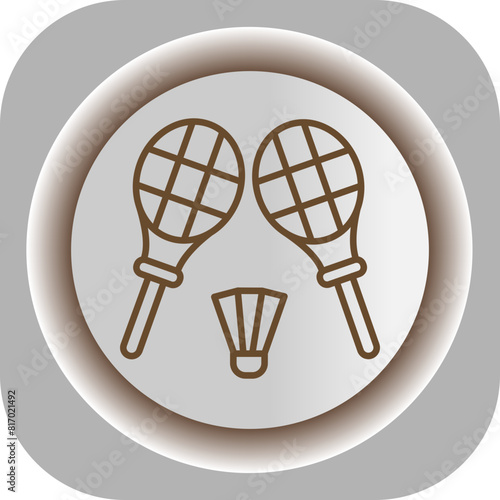 Badminton  Gradient Background Icon