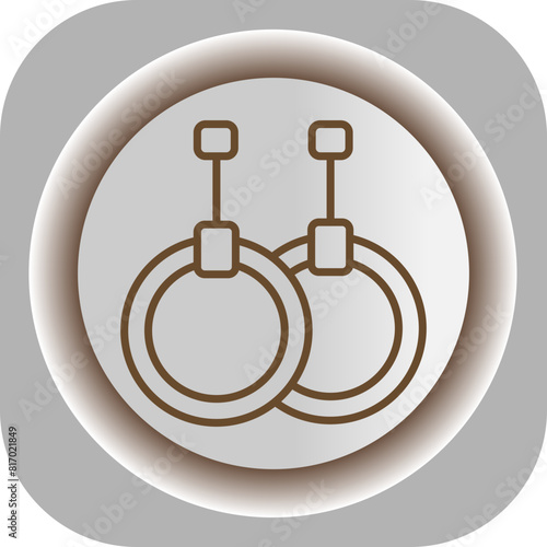 Gymnastic Rings  Gradient Background Icon