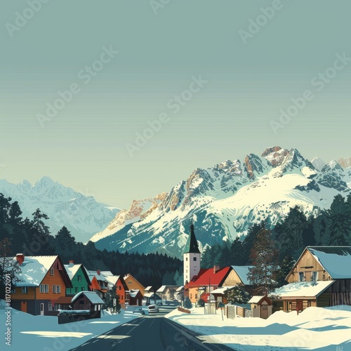 Illustration of Zakopane, Poland

