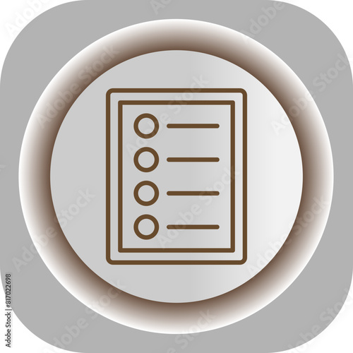 Table Of Content  Gradient Background Icon