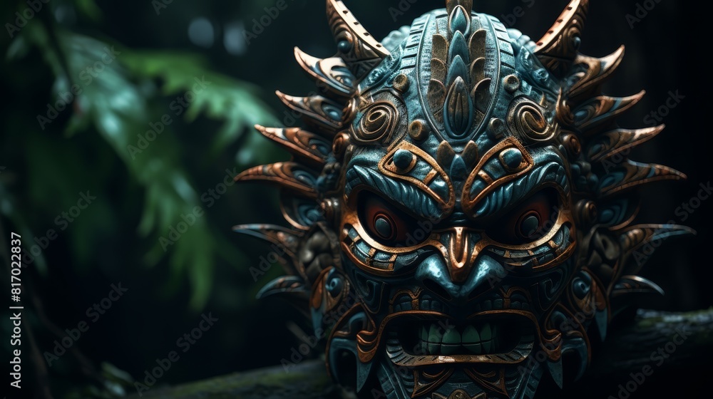 Intricate and detailed mask with a hint of mystery and danger.