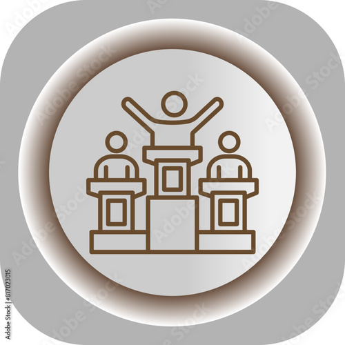 Victory  Gradient Background Icon