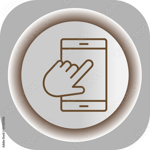 Touch Screen  Gradient Background Icon