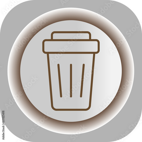 Trash  Gradient Background Icon