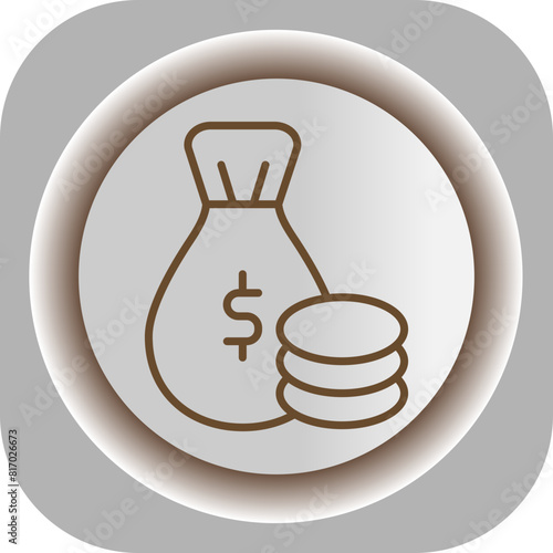 Income  Gradient Background Icon