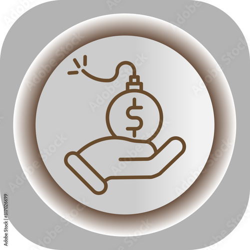 Debt  Gradient Background Icon