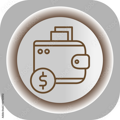 Wallet  Gradient Background Icon