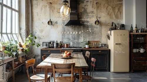 Dining Room with Reclaimed Elements photo