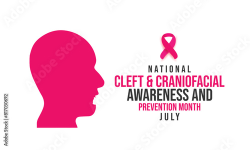 National Cleft Craniofacial Awareness and Prevention Month. background, banner, card, poster, template. Vector illustration. photo