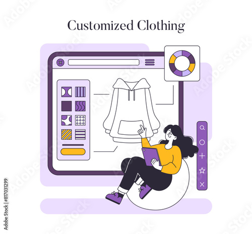 fashion tech. Flat Vector Illustration
