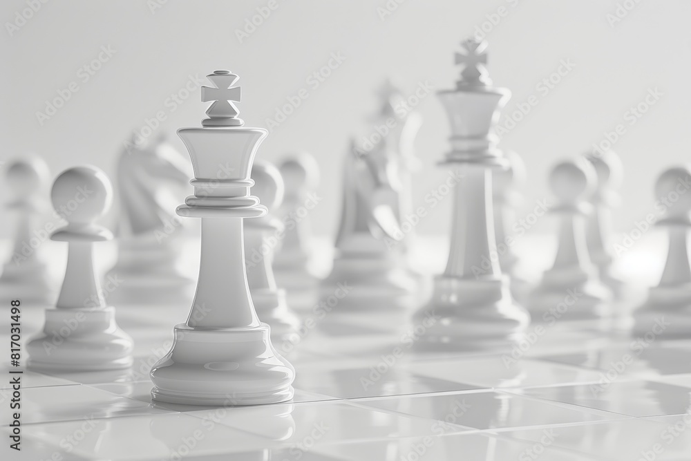 A black chess piece is on a white board A black chess piece is on a white board