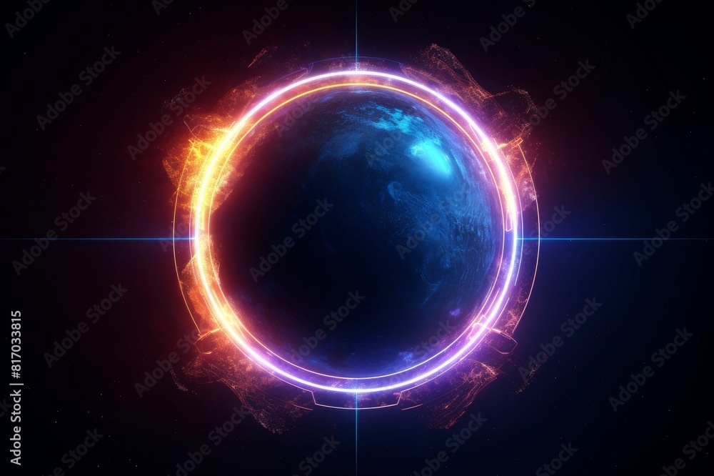 glowing futuristic plasma circle / globe