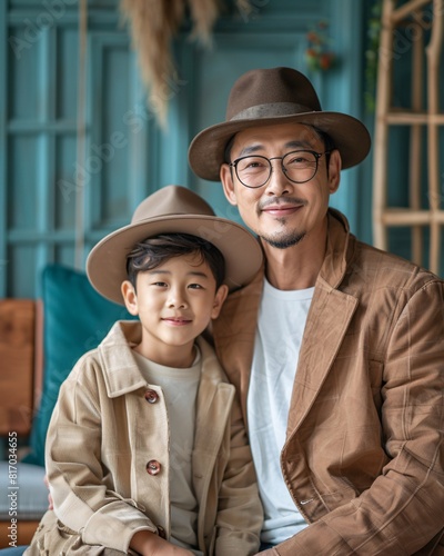 Asian father with son © Spyrydon