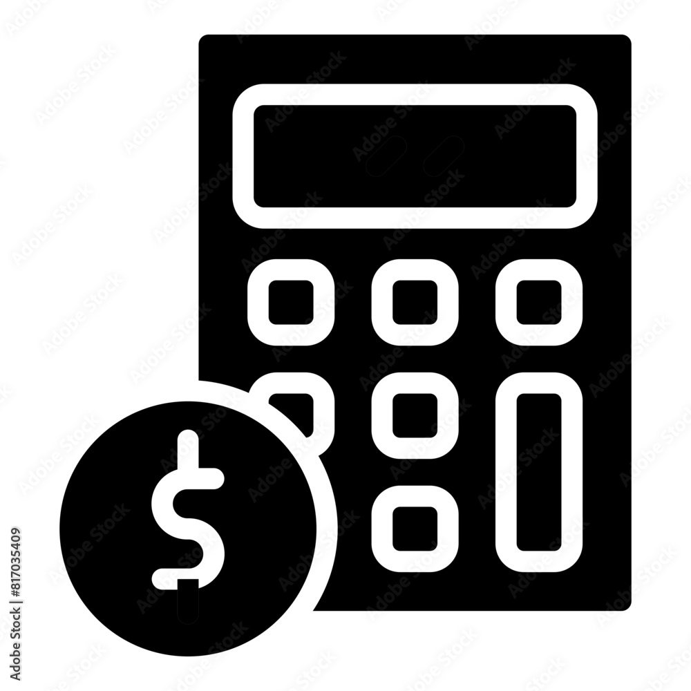 Calculator Vector Line Icon Design Calculator Vector Line Icon Design