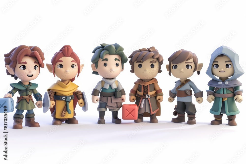 3d modelCreate a series of comic strips following the adventures of characters in a dice-based role-playing game.isolated on white background 3d modelCreate a series of comic strips following the adventures of characters in a dice-based role-playing game.isolated on white background