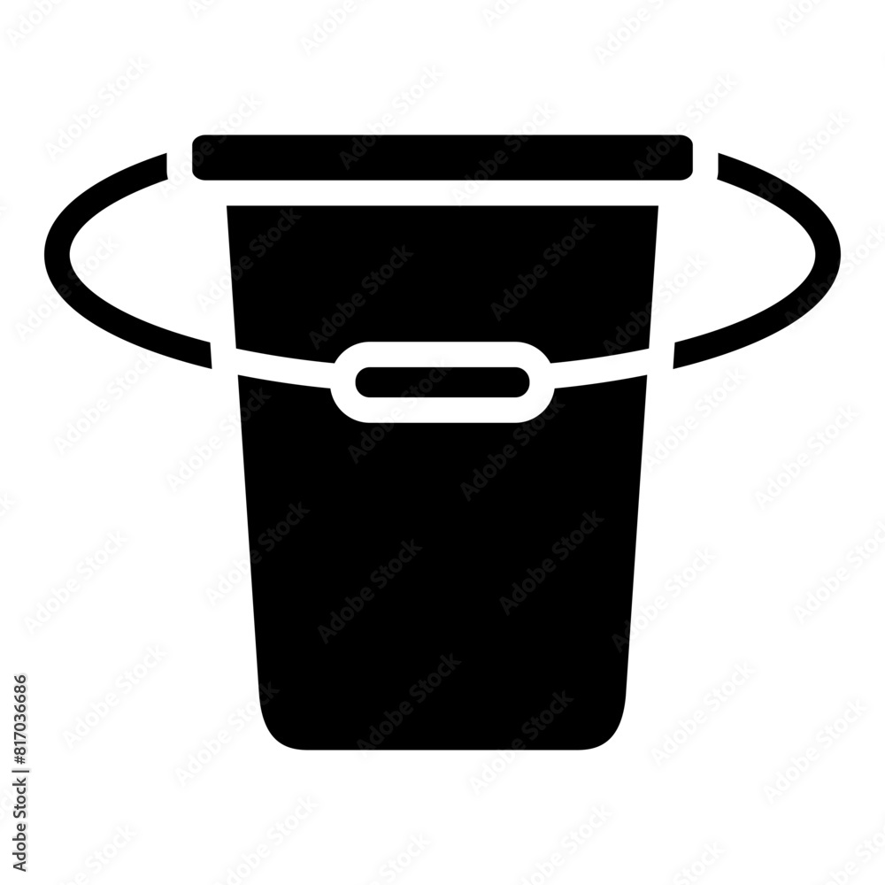 Water bucket Glyph Icon Design Water bucket Glyph Icon Design