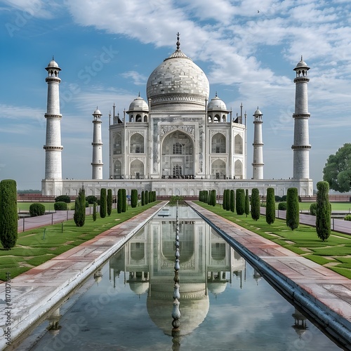 The Majestic and Iconic Taj Mahal a Timeless Architectural Masterpiece Reflecting Beauty and Grandeur