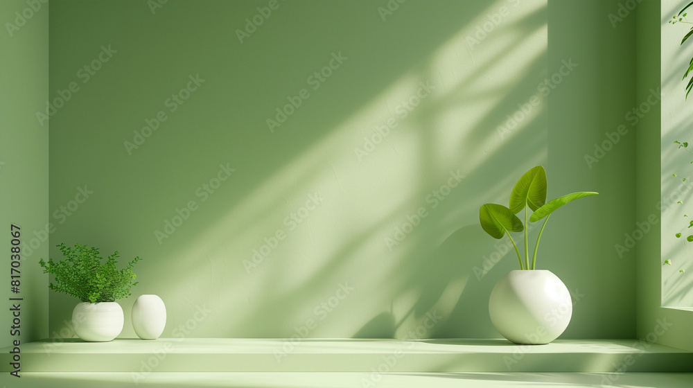 Green modern minimalistic interior background wall mockup 3d render
Green modern minimalistic interior background wall mockup 3d render